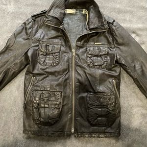 Super dry leather jacket
